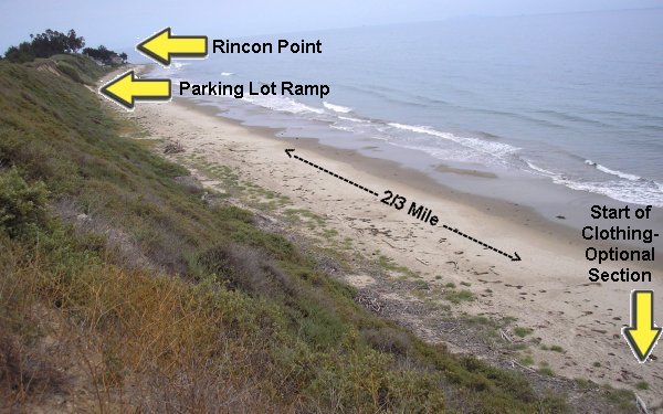 Photo toward Rincon Point from Bates Beach proposal area